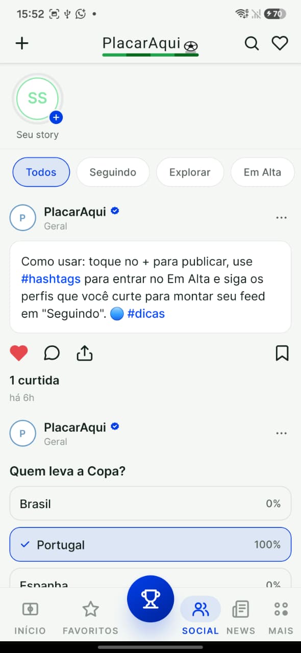 Feed dos torcedores
